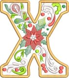 BFC32223 Christmas Applique Alpha X