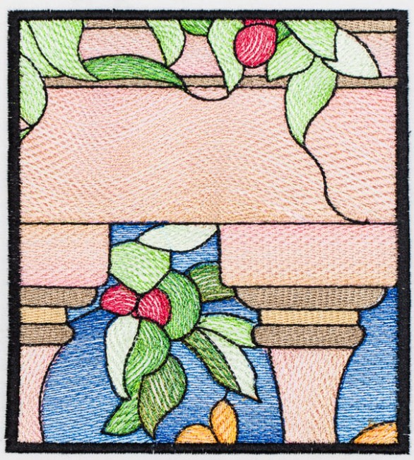 BFC1359 Stained Glass - Cockatoo in a Cherry Tree