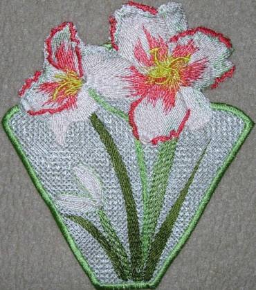 BFC0280 Lace Bowl and Doily-Day Lilies