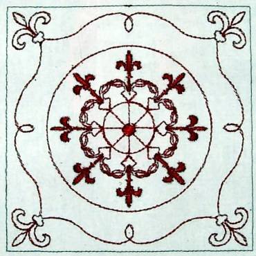 BFC0321 Medieval Herbal Quilt Squares