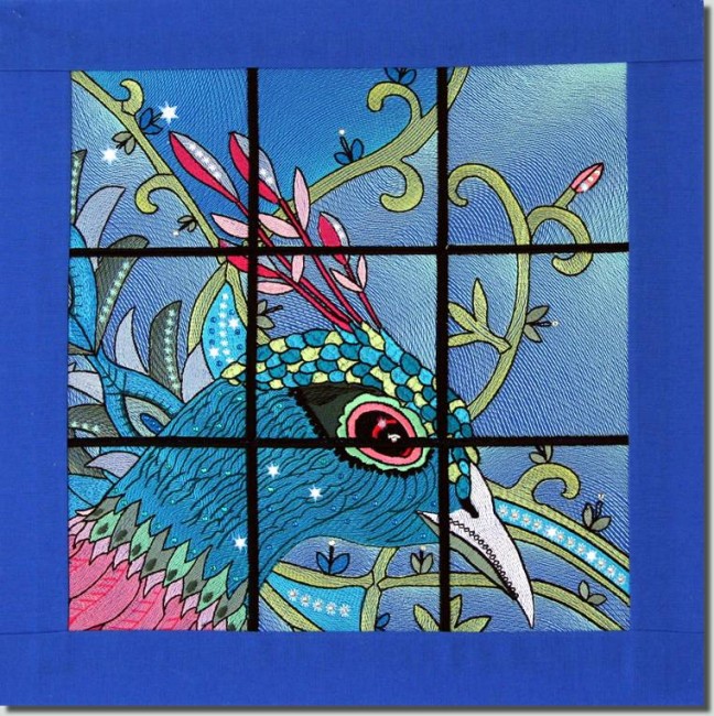 BFC0955 QIH-Stained Glass-Fantasy Peacock