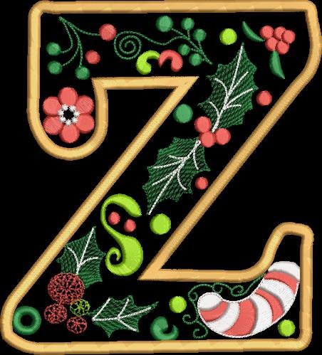 BFC32225 Christmas Applique Alpha Z