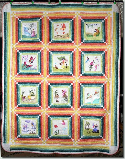 BFC0811 Block 9 of 12 Fairy Land Quilt - The Fairy and the Chick