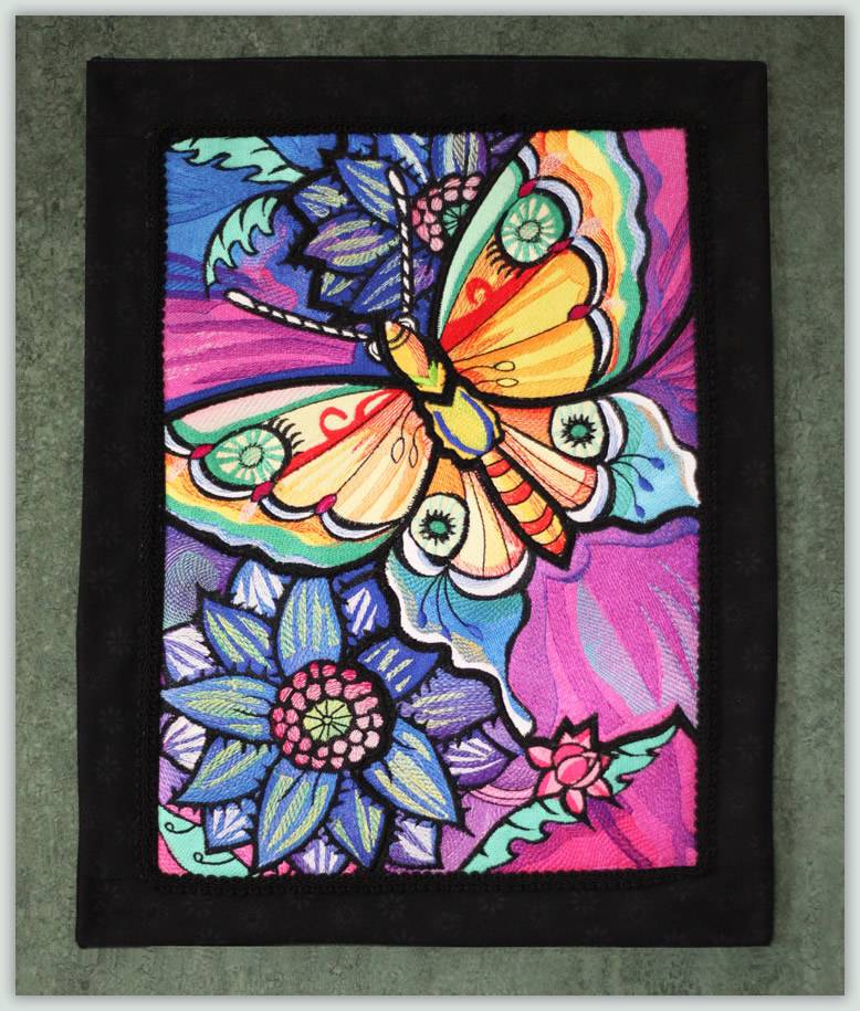 stained glass butterfly embroidery machine creations bfc chou ching artist drawing inspired