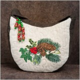 BFC1404 Holly and Pine Cones Handbag