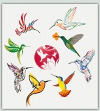BFC1449 Fantasy Hummingbirds