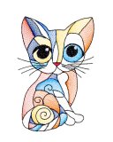 BFC2201 Four Picasso Kittens