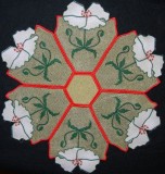BFC0233 Lace Doily Roosters