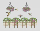 BFC0269C Hummingbirds and Fuchsias