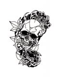 Skull with Chrysanthemums