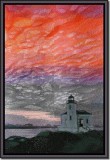 BFC0606 Window - A Lighthouse at Dusk