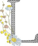 BFC32120  Graceful Floral Alphabet L