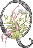 BFC32125 Graceful Floral Alphabet Q