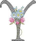 BFC32133 Graceful Floral Alphabet Y