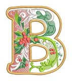 BFC32201 Christmas Applique Alpha B