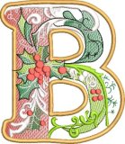 BFC32201 Christmas Applique Alpha B