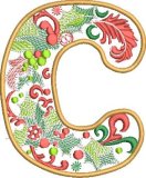 BFC32202 Christmas Applique Alpha C