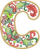 BFC32202 Christmas Applique Alpha C