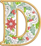 BFC32203 Christmas Applique Alpha D