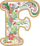 BFC32205 Christmas Applique Alpha F
