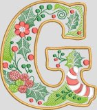 BFC32206 Christmas Applique Alpha G