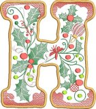 BFC32207 Christmas Applique Alpha H