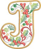 BFC32209 Christmas Applique Alpha J
