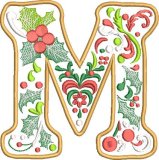 BFC32212 Christmas Applique Alpha M