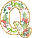 BFC32216 Christmas Applique Alpha Q