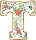 BFC32219 Christmas Applique Alpha T