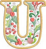 BFC32220 Christmas Applique Alpha U