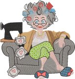 BFC32261 Embroidery Granny