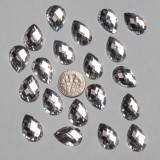 Teardrop Clear Faceted 18x13m