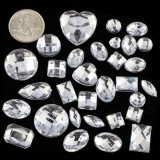 Craft Crystals, Asst. 5-25mm, 30+ pcs