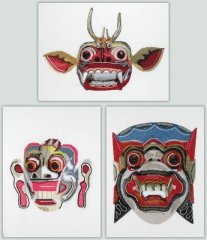 BFC1090 Three Balinese Dance Masks