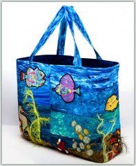 BFC1352 Embellished Sea Life and Tote Bag