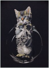 BFC1456 Large Kitten in a Bowl Thread Kit