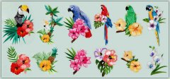 BFC1507 Tropical Birds and Flowers Thread Kit