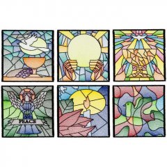 BFC1676 Stained Glass Quilt Squares- Peace