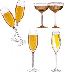 BFC1885 Champagne Glasses- Fun Set