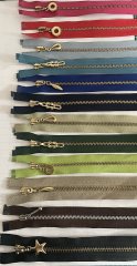 20" Metal Separating Zipper with fancy pull