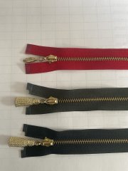 21" Metal Separating Zipper with fancy pull