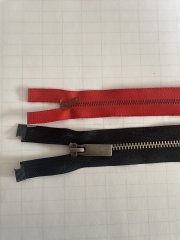 24" Metal Separating Zipper with fancy pull
