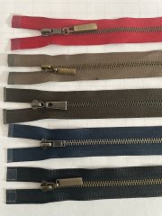 25-26" Metal Separating zipper with Fancy tab