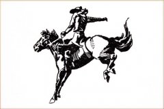 BFC31727 Blackwork Cowboy No.1