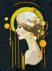 BFC31990 Golden Art Deco  Lady