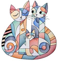 BFC32046 Cats in a Picasso Style 5