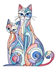 BFC32049 Cats in a Picasso Style 8