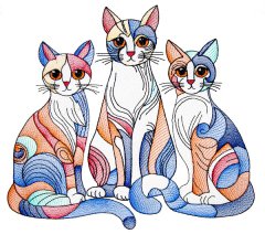 BFC32058 Cats in a Picasso Style 9