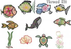BFC1581 Applique or Not Fishy Friends Thread Kit